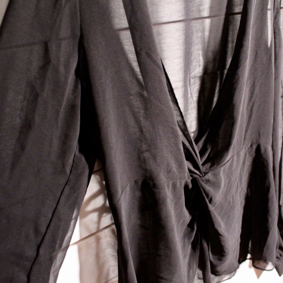 YEST Sheer Black Blouse - Picture 4 of 9